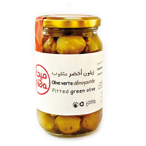 Olive verte dénoyautée